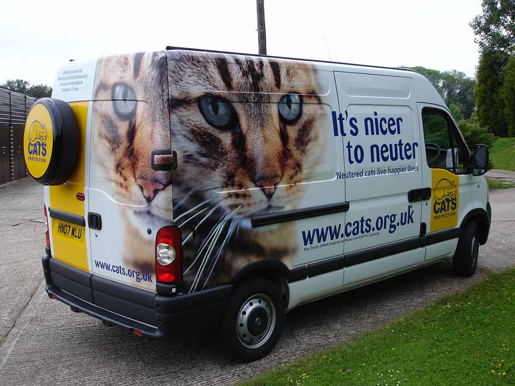 Cats Protection van wrap display